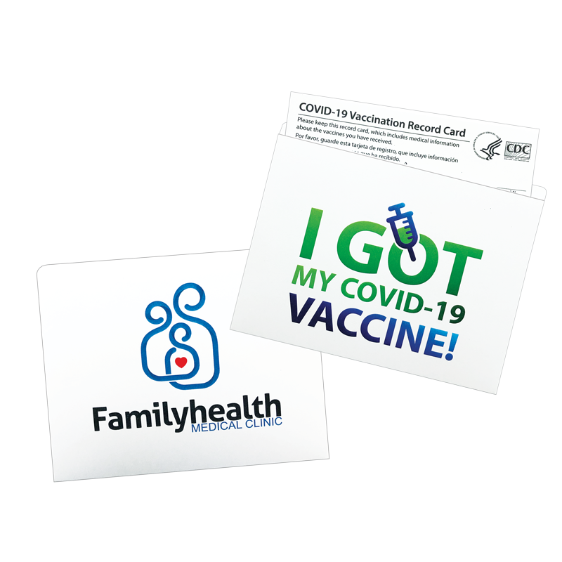 4 3/8" x 3 1/2" Digital Print Vaccination Card Sleeve