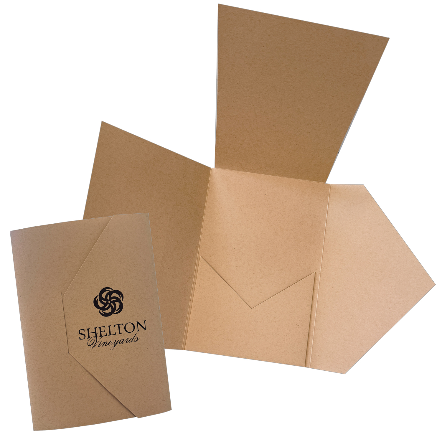 Mid-Size 4-Pnl Folder; Chevron Cut Pkt