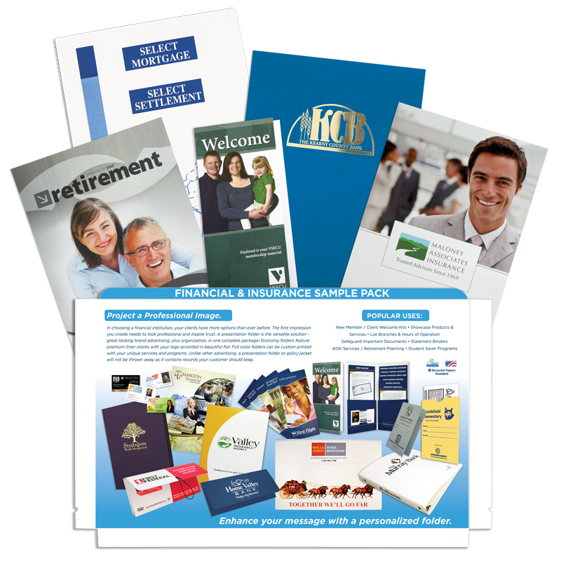 Download Financial & Insurance Sample Packs | Admore® Folders