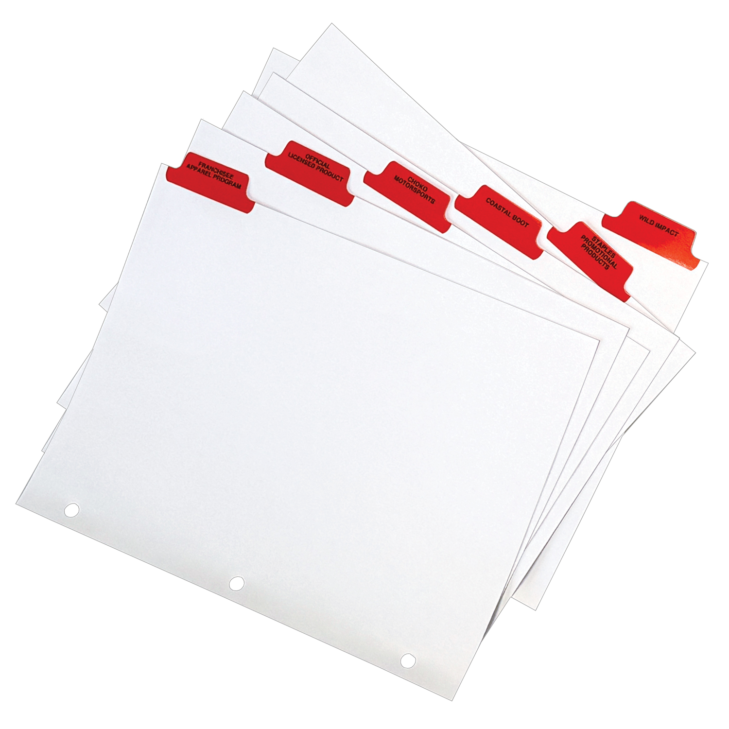 Mylar Standard Index Tabs